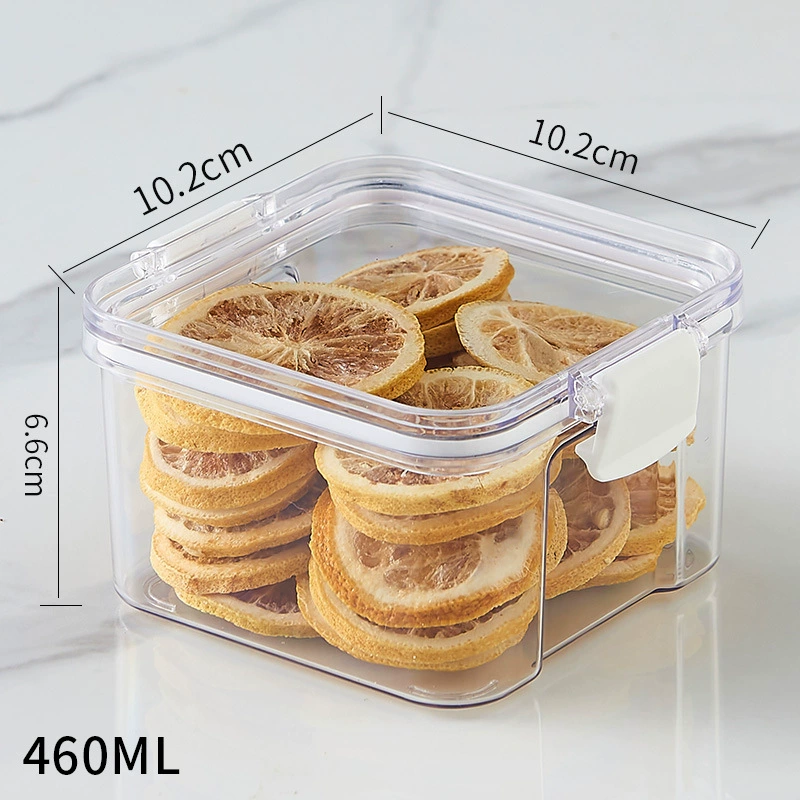 Tea Storage Box, Square Multi-Compartment Container, 680–700 ml, Airtight Stackable