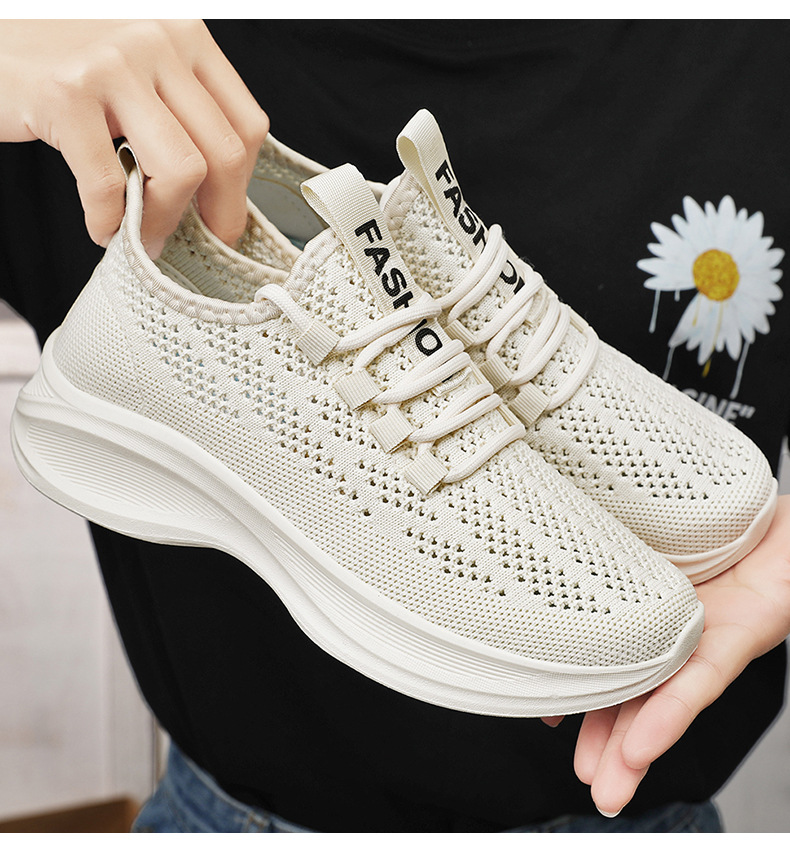 Women's Breathable Mesh Fashion Casual White Summer Versatile Sneakers Soft Sole Lightweight Running Shoes For Women_vogvips.com