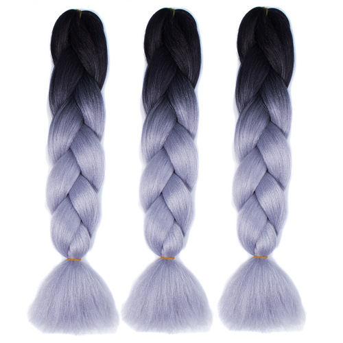Single Color, Double Color, Triple Color Dyed Jumbo Braid, African Dirty Braid Synthetic Hair Gradient