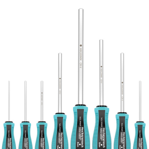 Straight handle hexagonal screwdriver hexagonal wrench single color strip with handle 1.5 2 2.5 3 4 5 6 mm