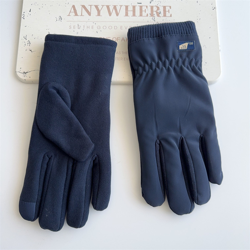 Winter Herren Outdoor Warm Touchscreen mit Fleece Stofffutter Fahrradhandschuhe Kältebeständige Sporthandschuhe_voghion.com