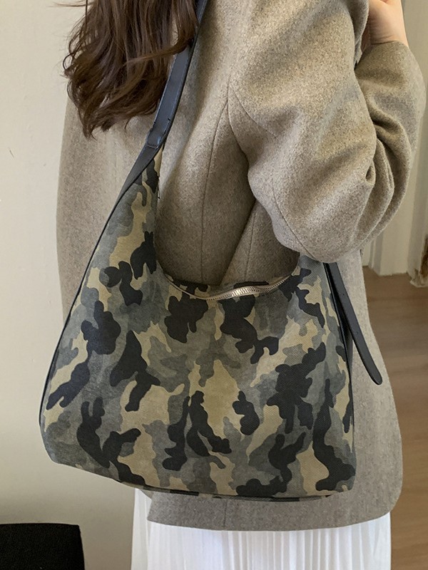 Cross-border 2025 otoño nuevo nicho de diseño brazalete texturas avanzadas retro leopardo viaje mochila de hombro