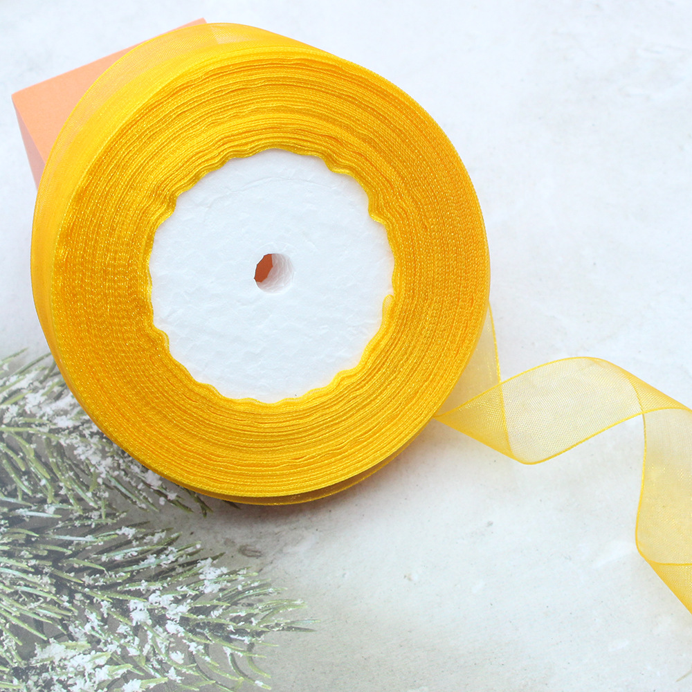 8016 # 황금 노란색 * 2cm * 50 야드/롤