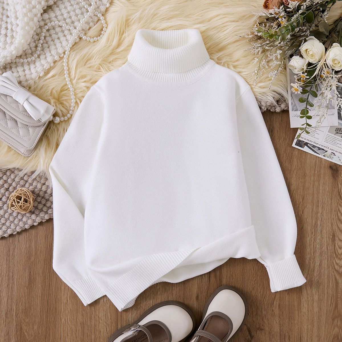 Детские тренды с высоким воротником Ежедневные дикие вязаные пуловеры для мужчин и женщин