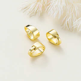 14K铜镀保色真金瓜子扣18K包金光面瓜子扣DIY材料项链饰品夹扣