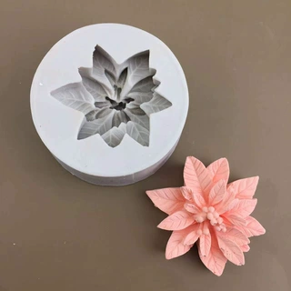 翻糖硅胶模具圣诞花冬青叶蛋糕装饰巧克力模烘焙 DIY粘土糖艺模具