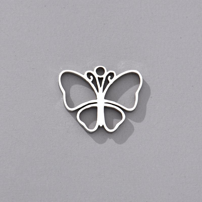 Varios accesorios de collar colgante de metal de acero inoxidable mariposa love DIY accesorios de joyería con pulsera combinada