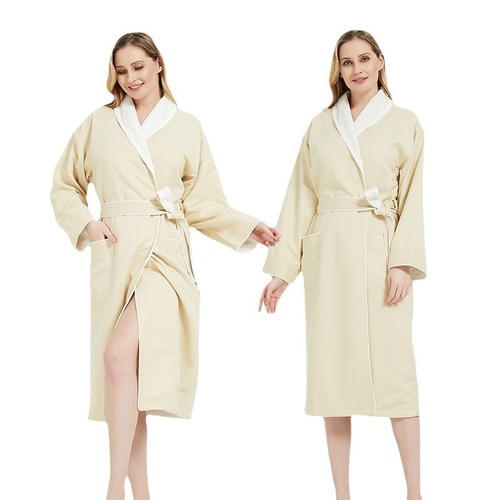 Wholesale Robe Hotel Thick Double-layer Robe for Men and Women Couple Quick-drying Bathrobe Autumn and Winter Robe One-piece Dropshipping