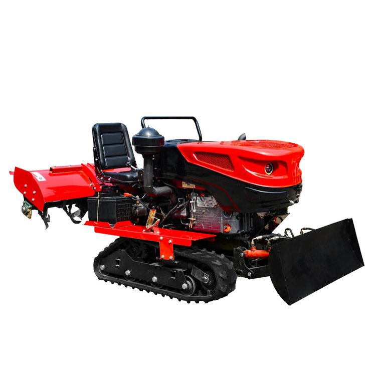 Oruga rotativa de alta potencia Tiller multifuncional tractor agrícola de doble uso montar mini timón