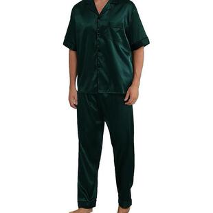 Z 24162 Satin Short Sleeve Pajama Set ��ʿ�Ҿӷ� �羳�W