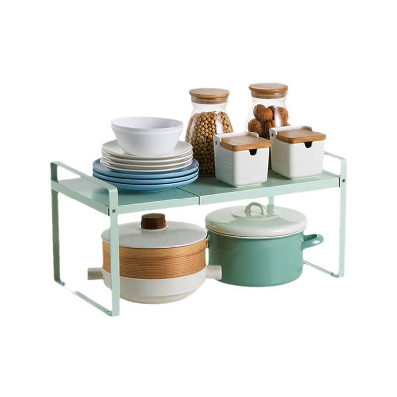 Retráctil cocina estante encimera gabinete partición capas estante gabinete condimento almacenamiento olla estante escritorio pequeño estante