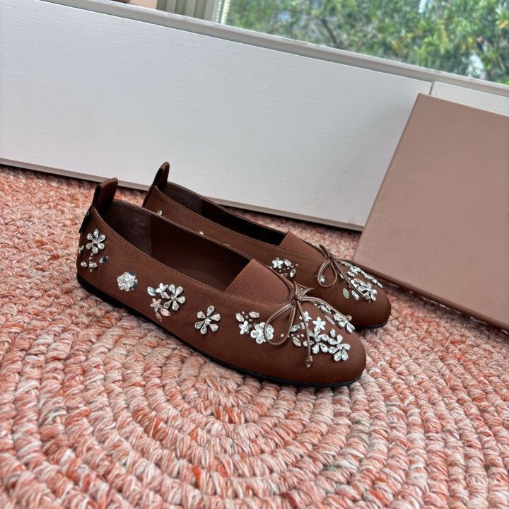2026 Autumn New Style Soft and Elegant Casual Flat Ballet Shoes with Rhinestone Bow for Women 2026 Autumn New Style Soft and Elegant Casual Flat Ballet Shoes with Rhinestone Bow for Women