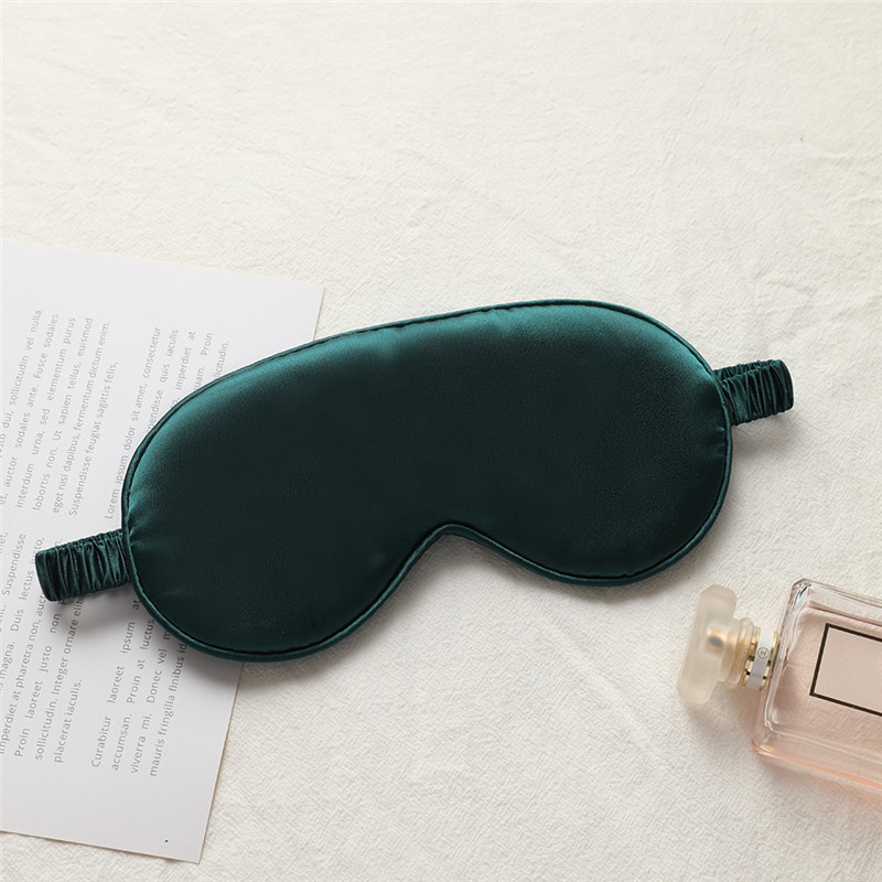 现货高端双面仿真丝男女通用眼罩遮光不压眼睡眠松紧旅行午休睡眠|undefined