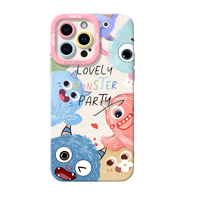 Apple, phone case, painted protective case, silicone monster, 16promax, 14plus