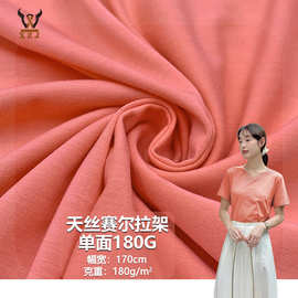 天丝赛尔拉架单面180G  凉感莱赛尔针织面料 休闲套装家居服布料