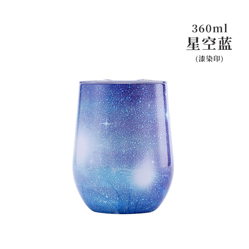 FUENTE fabricante cáscara de huevo Taza de pintura de impresión versión completa doble 304 taza de cerveza de acero inoxidable en forma de U vino aislado copa de vino