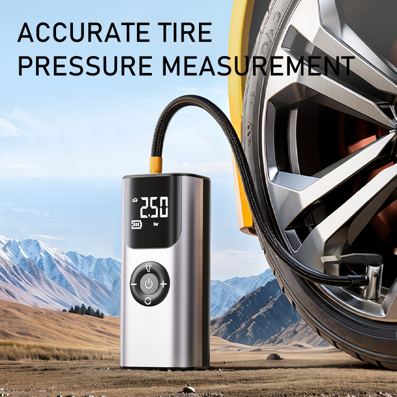 Cross-border vehicle-mounted wireless air pump portable air pump car tire with tire pressure measurement car electric air pump