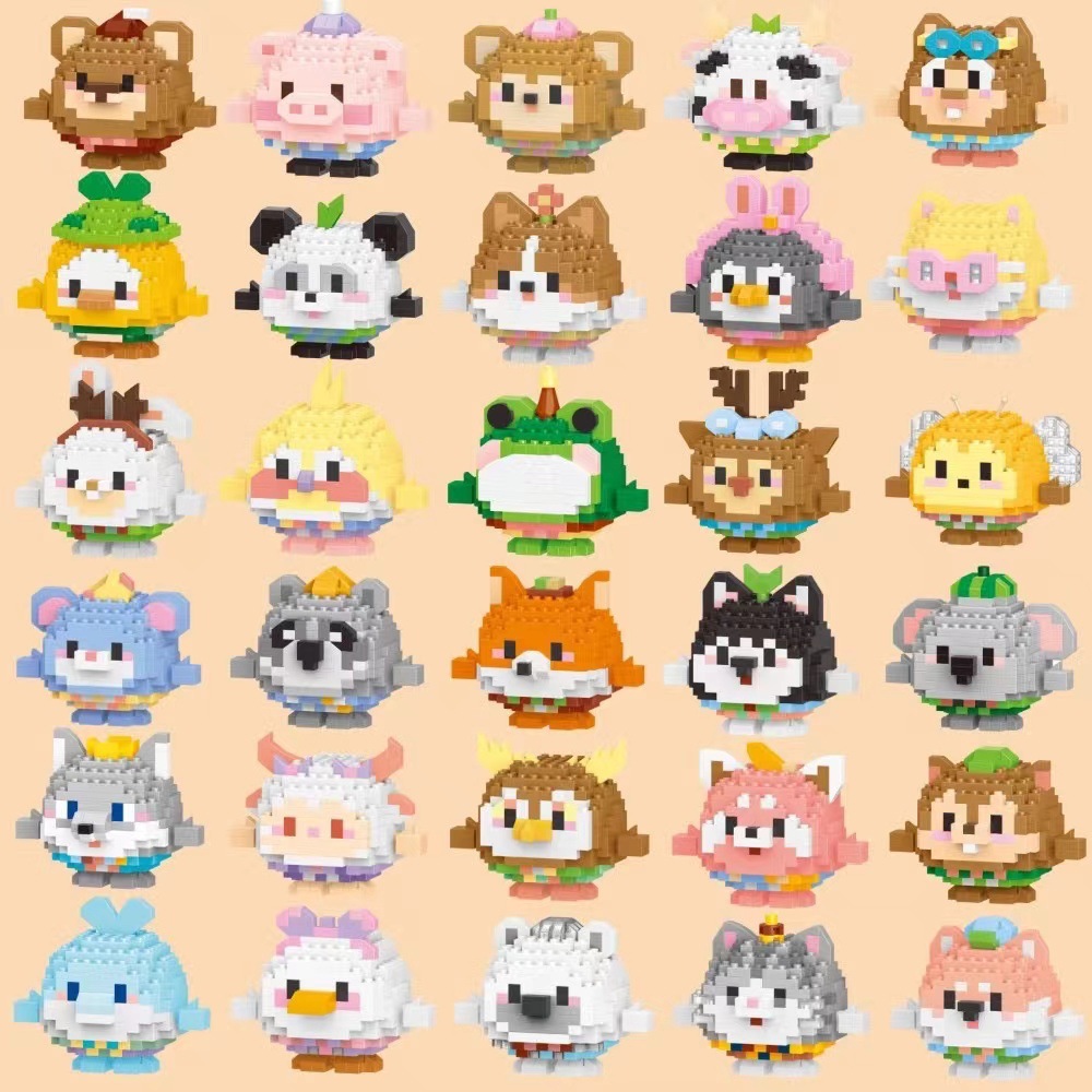 Muñecas de dibujos animados compatibles Le ciego caja de partículas pequeñas bloques de construcción puzzle ensamblaje juguetes para niños regalos al por mayor image 10