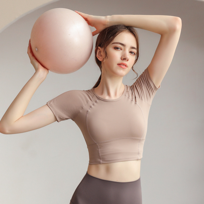 Spring and Summer New Fitness Short-Sleeved Sports T-Shirts for Women, Slim-Fitting Tops, Running Crop Tops, Training Clothes, Yoga Clothes Spring and Summer New Fitness Short-Sleeved Sports T-Shirts for Women, Slim-Fitting Tops, Running Crop Tops, Training Clothes, Yoga Clothes