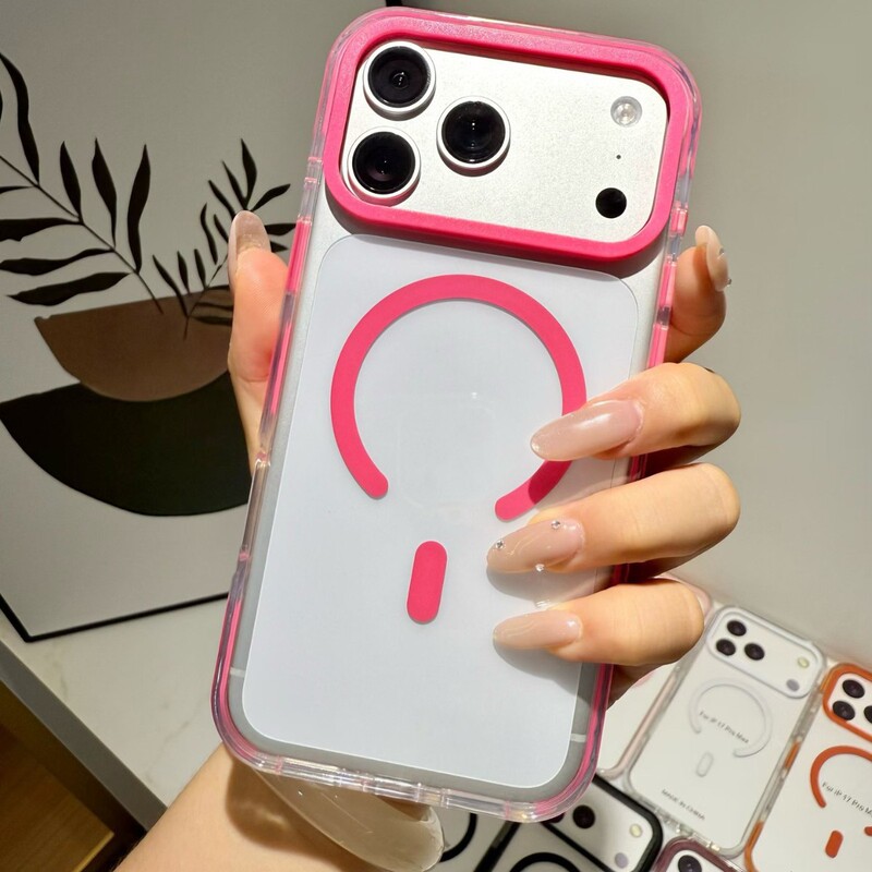 New Product Suitable for Apple 17Pro Magnetic Phone Case, Two-Color Apple 15Pro Transparent Case, Anti-Fall Protective Cover New Product Suitable for Apple 17Pro Magnetic Phone Case, Two-Color Apple 15Pro Transparent Case, Anti-Fall Protective Cover