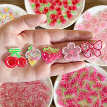 E18摇摇乐波点贴片配件DIY亚克力水果卡通皮筋手机可爱发饰品材料