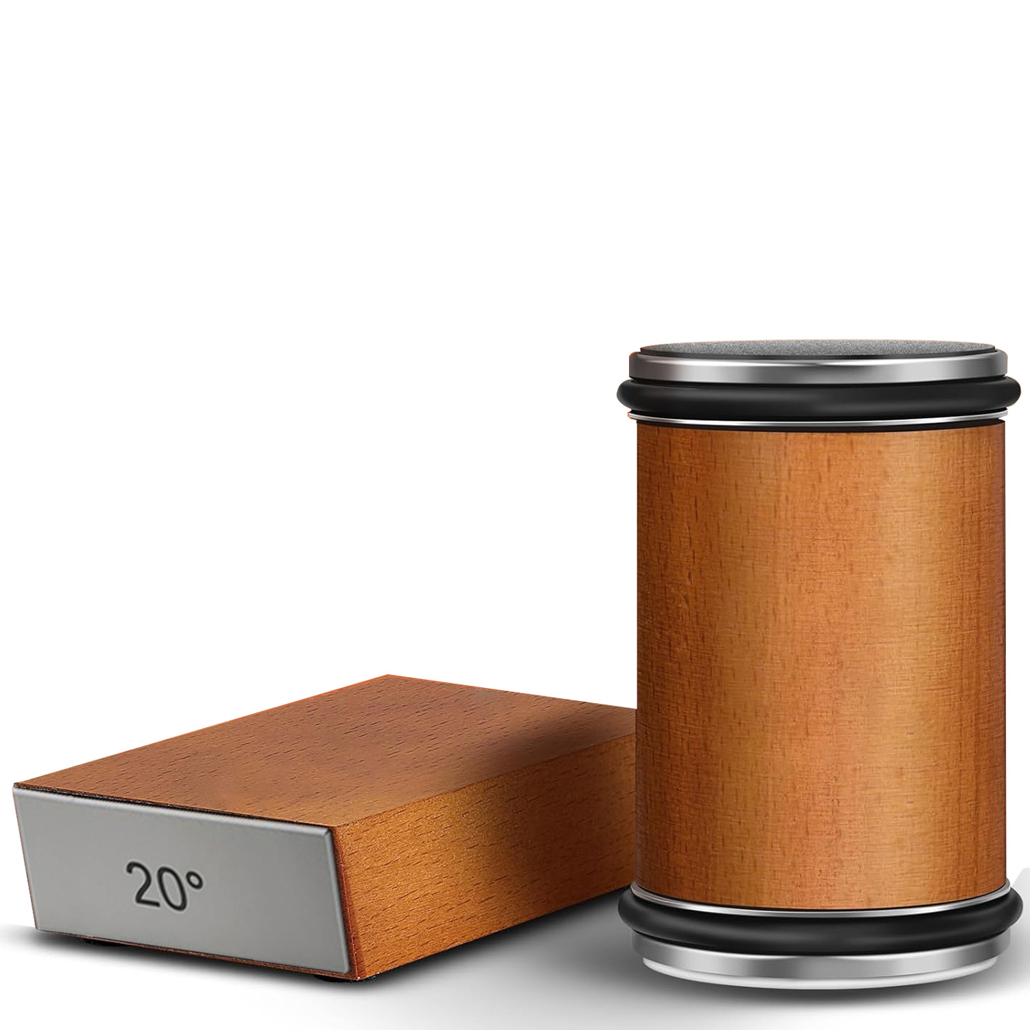 Wood color two-angle knife sharpener [400+1000 mesh] mesh number can be changed