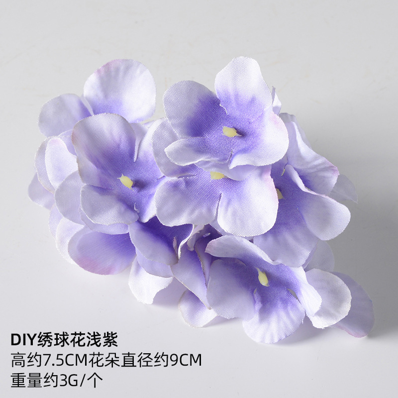 Simulación de flores falsas flores púrpura estilo Monet material DIY para la boda flor de broche flor flor flor flor de decoración diseño de guirnaldas