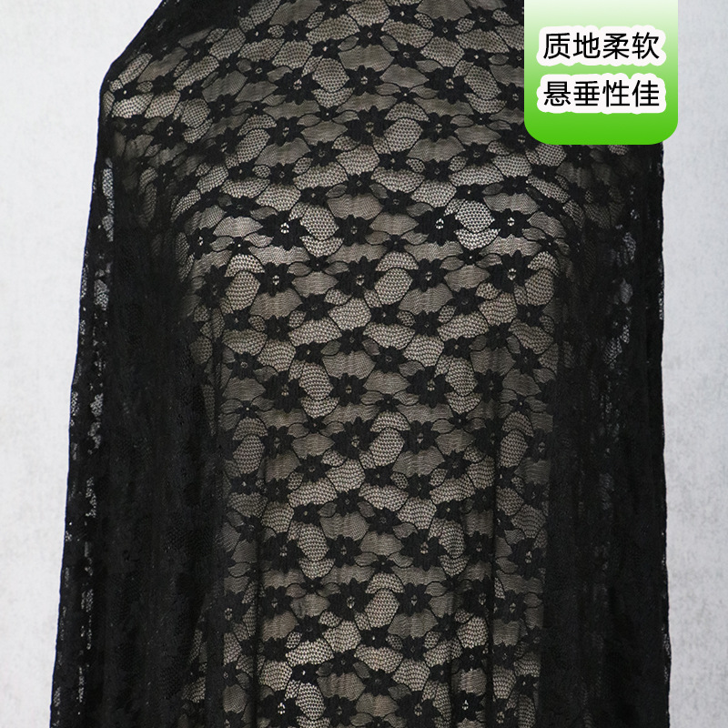 泡泡布蕾丝内衣女装现货日系软锦纶手感锦氨高弹力连衣裙面料新款