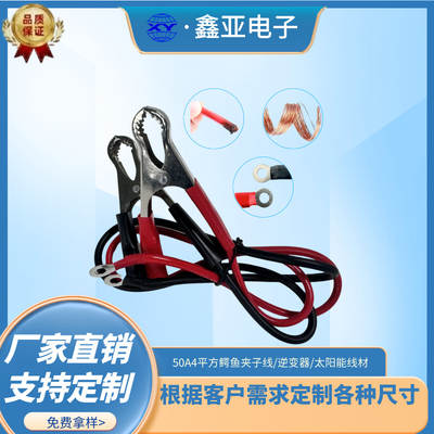 50A4 SquAre Clip Line Source MAnufActurer PhotovoltAic Inverter Wire WholesAle BAttery Connection Line Crocodile Clip Line