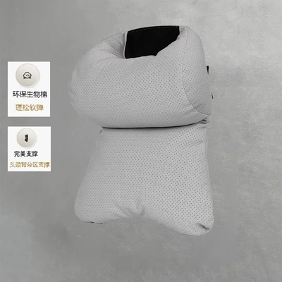 Neck Pillow High-End Car Cushion – Waist support - 1-headrest-double-pressure-reduction-gt-gray-breathing-hole