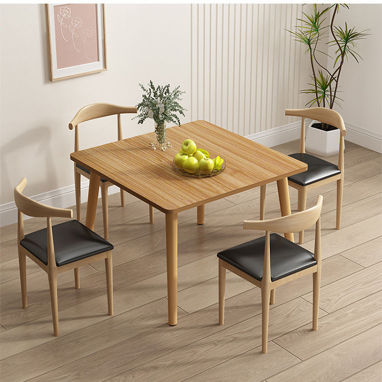 Dining Table for Home Use in Small Apartments, Solid Wood Dining Table and Chairs, Square Table, Living Room Modern Simple Table