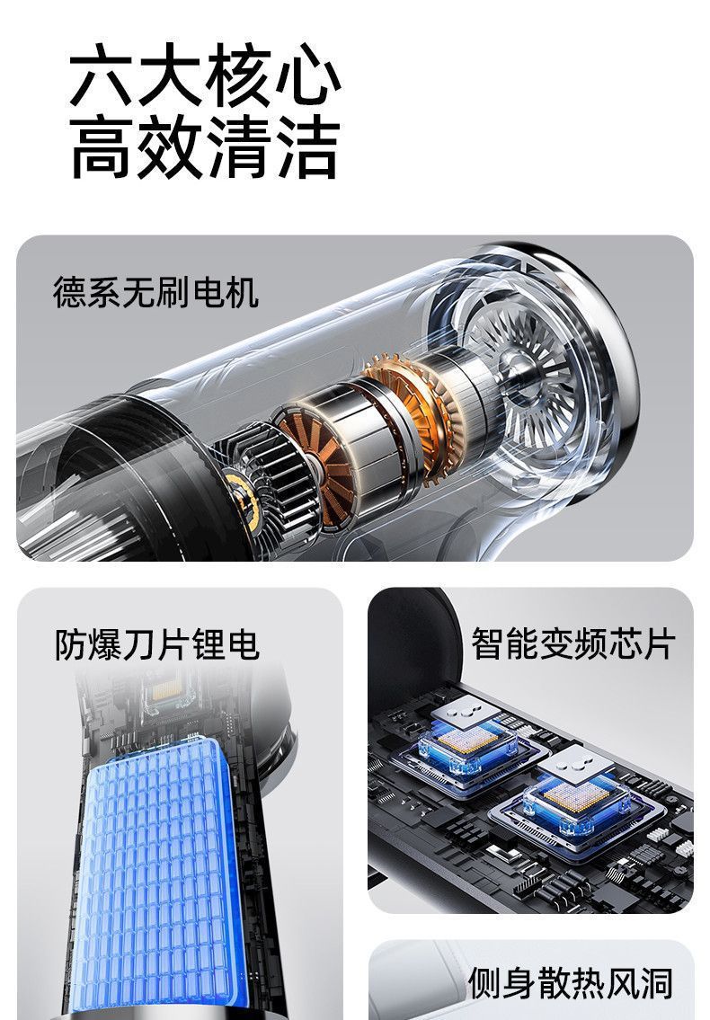 Original car vacuum cleaner for home and car use, small rechargeable handheld model, suitable for indoor sofas and windows