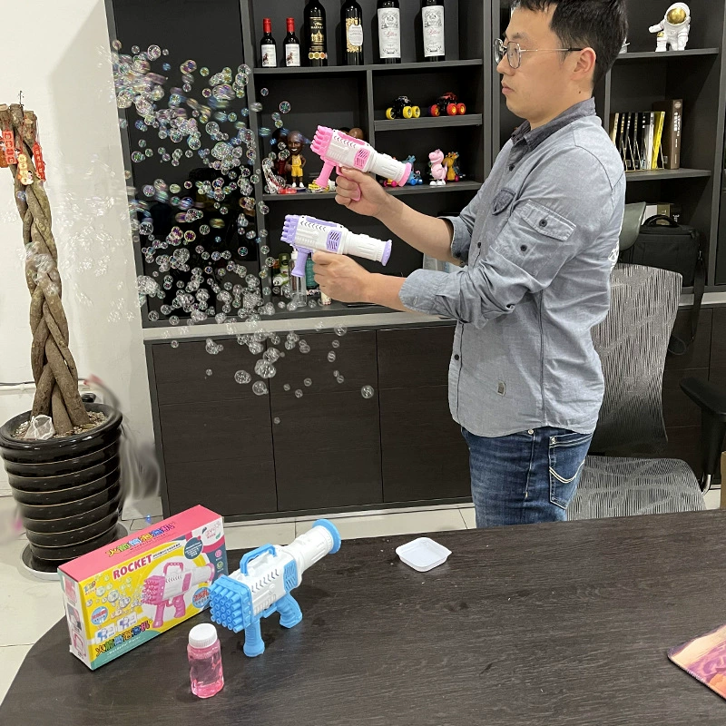 Realistic rocket, electric bubble machine, bubble gun, handheld toy, internet celebrity, simulation modeling for children, wholesale