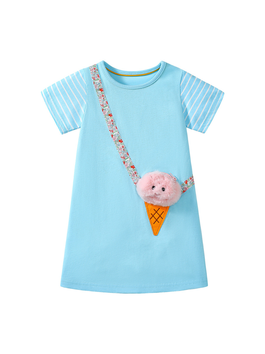 Little maven verano fábrica de ropa para niños al por mayor vestido de niña de dibujos animados nuevo estilo europeo y americano falda para niños