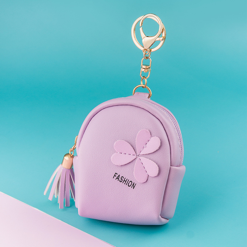 Estilo coreano fresco lindo estudiante monedero de la moneda de cuero pequeño bolso de La Moneda bolsa de identificación integrada portátil