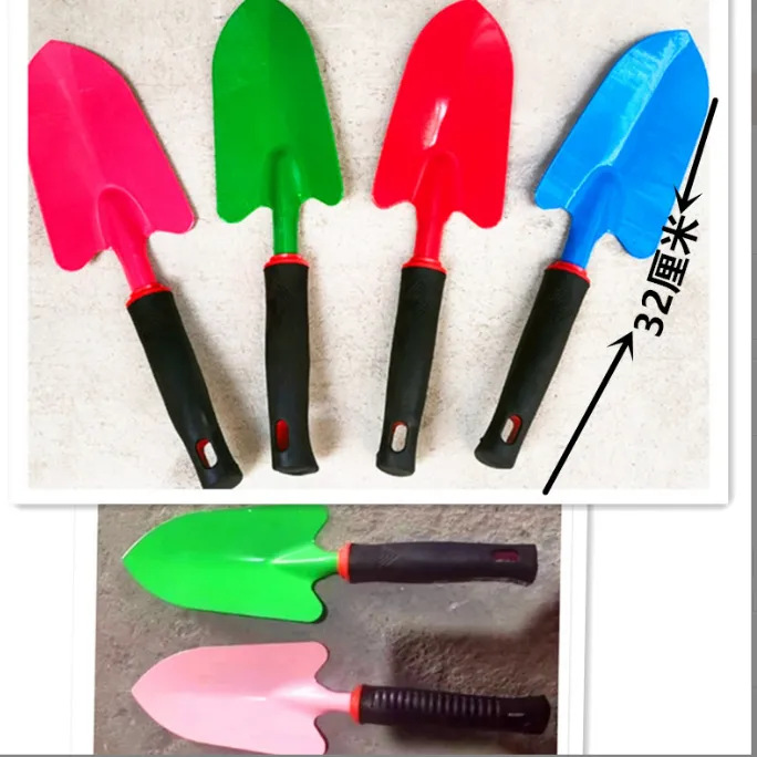 Pala pequeña herramientas de jardinería para niños plantación de pala de tres piezas traje de excavación pala de juguete de playa plantación de pala de flores