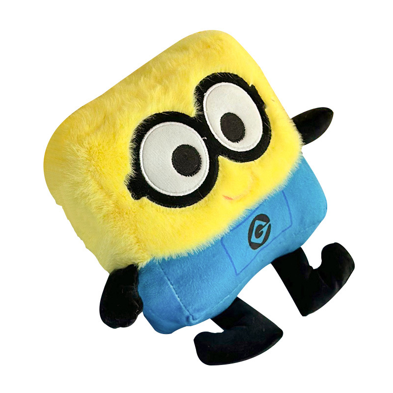 Nuevos lindos pequeños juguetes de peluche gafas mini muñecas amarillas de 8 pulgadas agarrar muñecas de peluche fabricantes de muñecas de peluche