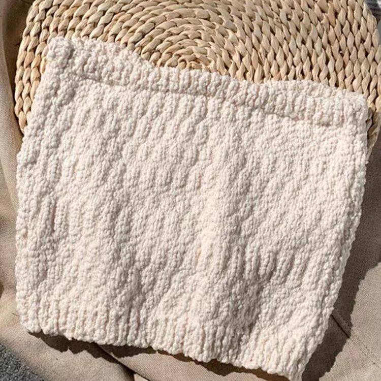 Las niñas de verano nuevo color sólido tubo punto superior chaleco moda interior corto ombligo envuelto pecho elástico camisola