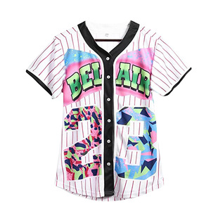 2025 Foreign Trade Source Factory Fashion Painted Baseball Uniform Single-Breasted European and American Hot-Selling European Size 3D Printing