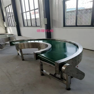 皮带转弯机90度180度环形皮带输送机流水线滚筒线食品物流转弯机