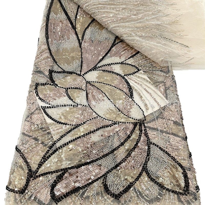Industria pesada, cuentas, lentejuelas, telas, vestidos de moda, vestidos de baile, vestidos de cena para damas, telas bordadas, venta al por mayor transfronteriza
