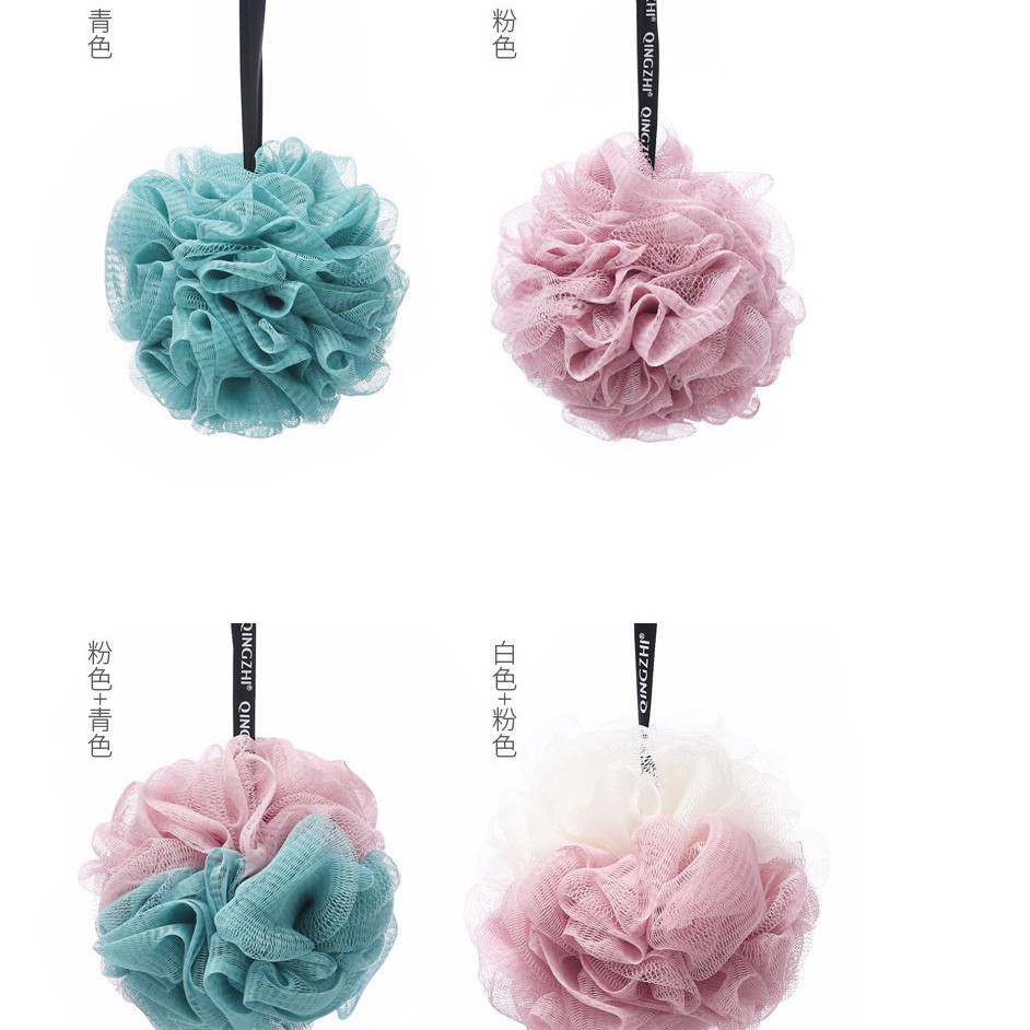 Gran BOLA DE BAÑO súper suave de dos colores Baño de flores de color a juego anti-dispersión cepillo de baño ventas directas de fábrica en stock