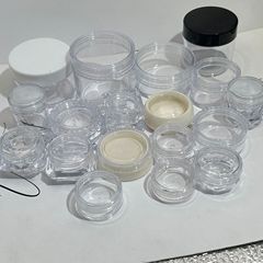 透明プラスチック分注缶ミニ旅行小さな丸い缶化粧品分注ボックスパウダーアクセサリー小さな収纳ボックス