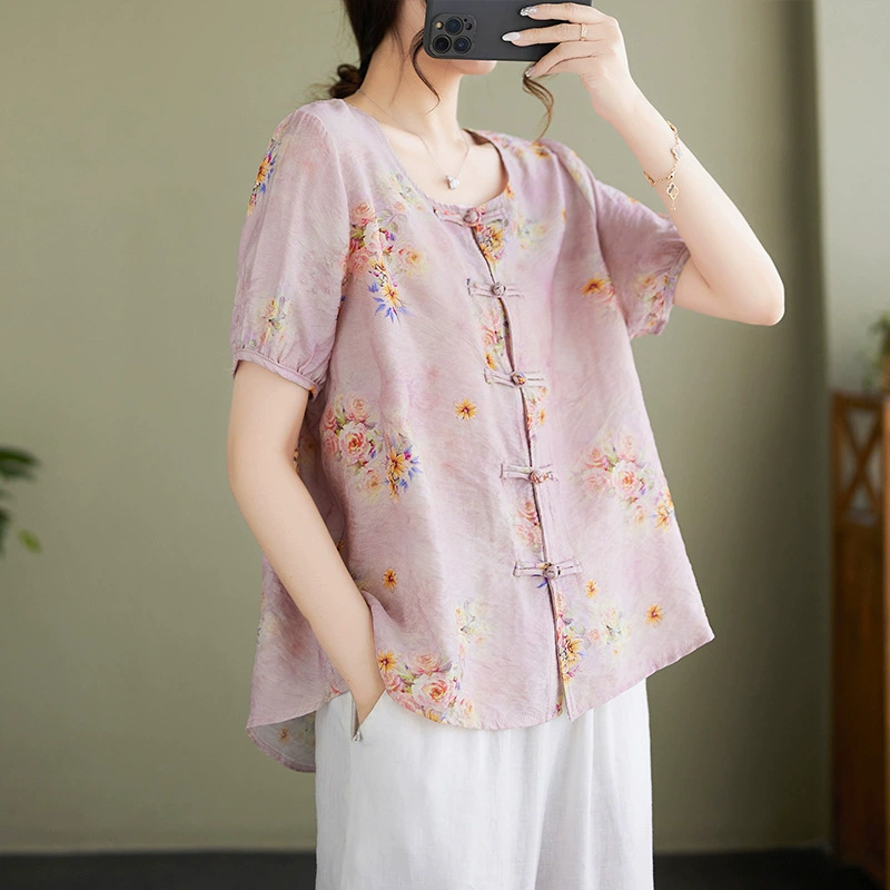 Summer retro shirt, Chinese style