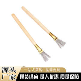 跨境木杆纹理刷陶泥工具2支装 不锈钢陶泥制作钢丝刷粘土工具批发
