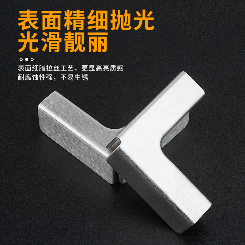 Clip de vidrio de tanque de peces engrosado de acero inoxidable Clip de vidrio en forma de L clip de tanque de peces Cruz 90 grados hebilla de azulejo titular