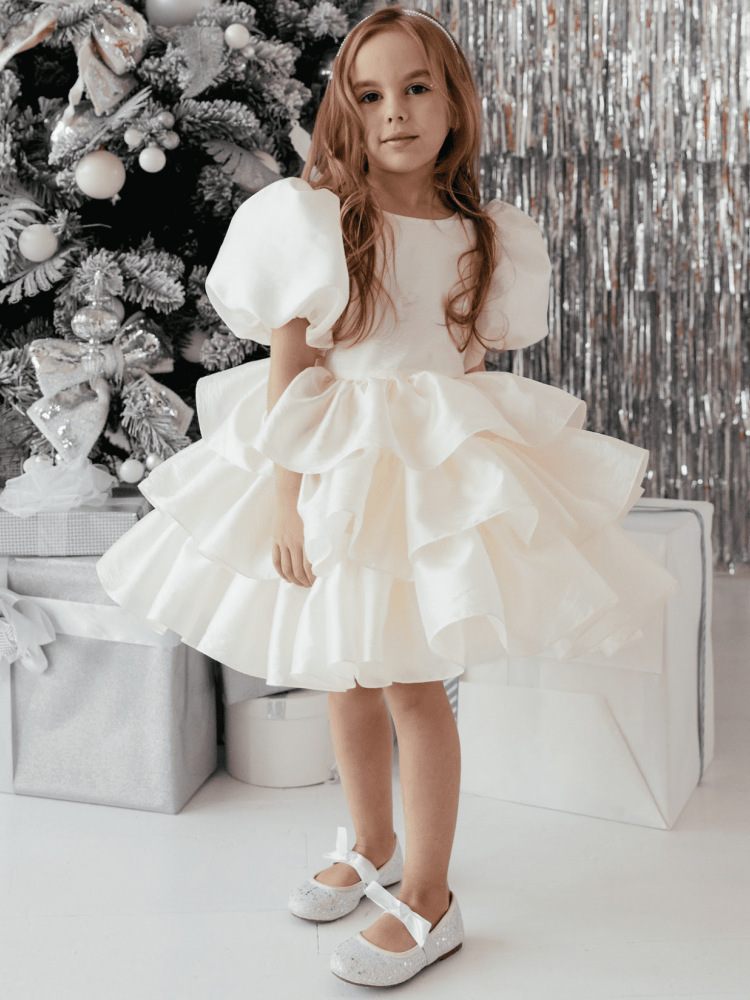 Abito da cerimonia bambina floreale con fiocco stile principessa_voghion.com