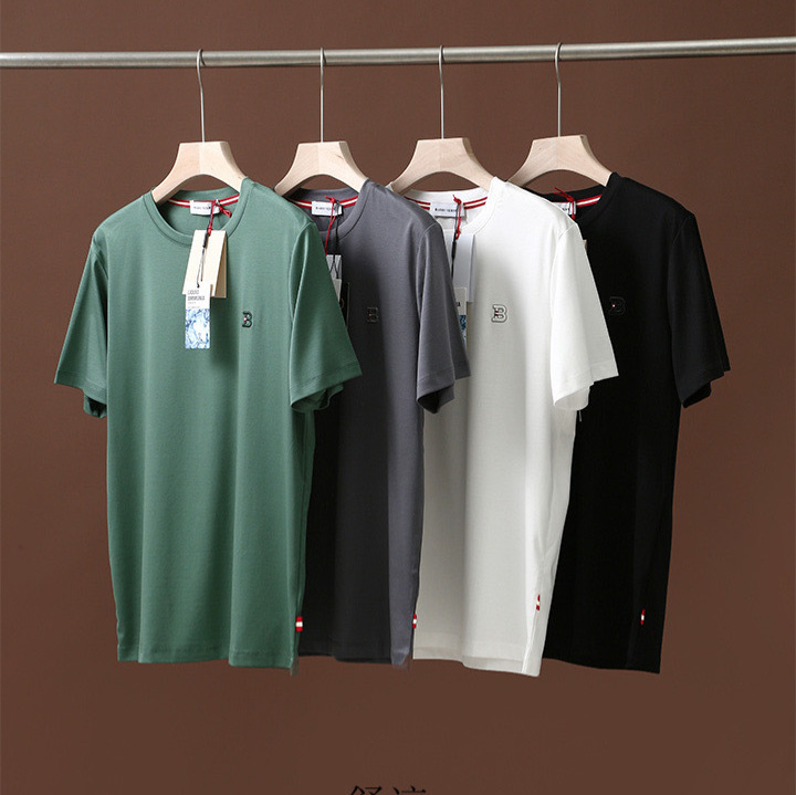 Silk-Like Double-Sided Pima Cotton Luxury T-Shirt, Export Surplus, Summer Loose-Fit Round Neck Short-Sleeve T-Shirt for Men 11309 Silk-Like Double-Sided Pima Cotton Luxury T-Shirt, Export Surplus, Summer Loose-Fit Round Neck Short-Sleeve T-Shirt for Men 11309