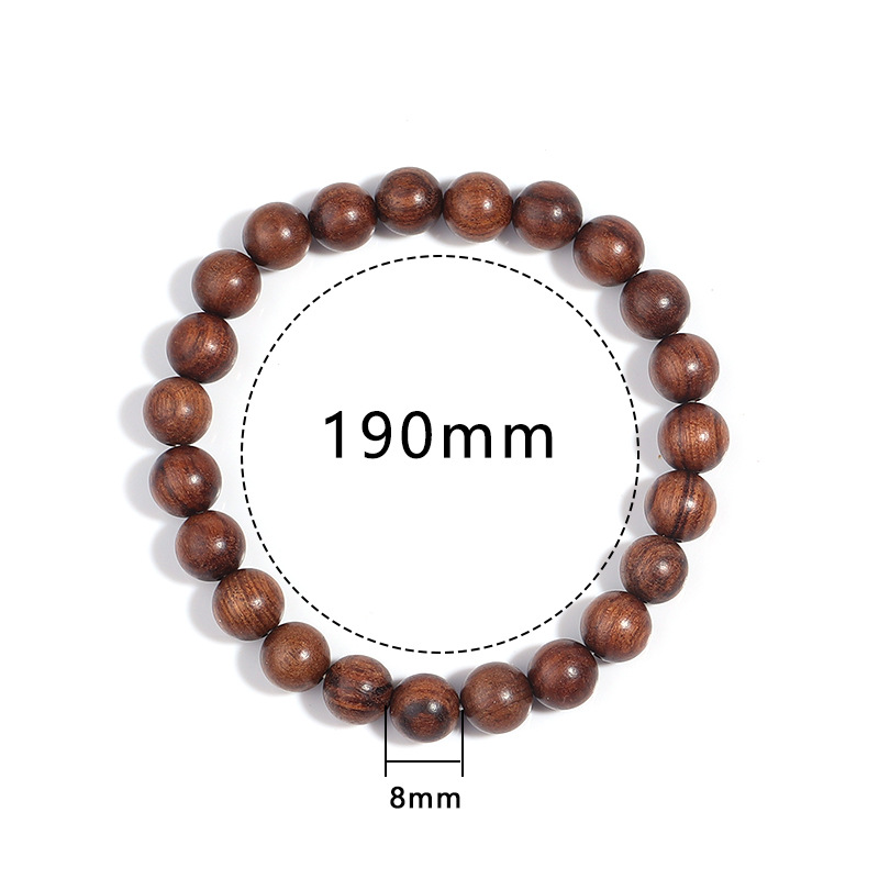 7g Weight Bracelets Classification Wood Chain Material 1 Piece Quantity Daily Occasion Vacation Classic Style Round Wood Beaded Bracelets Wholesale