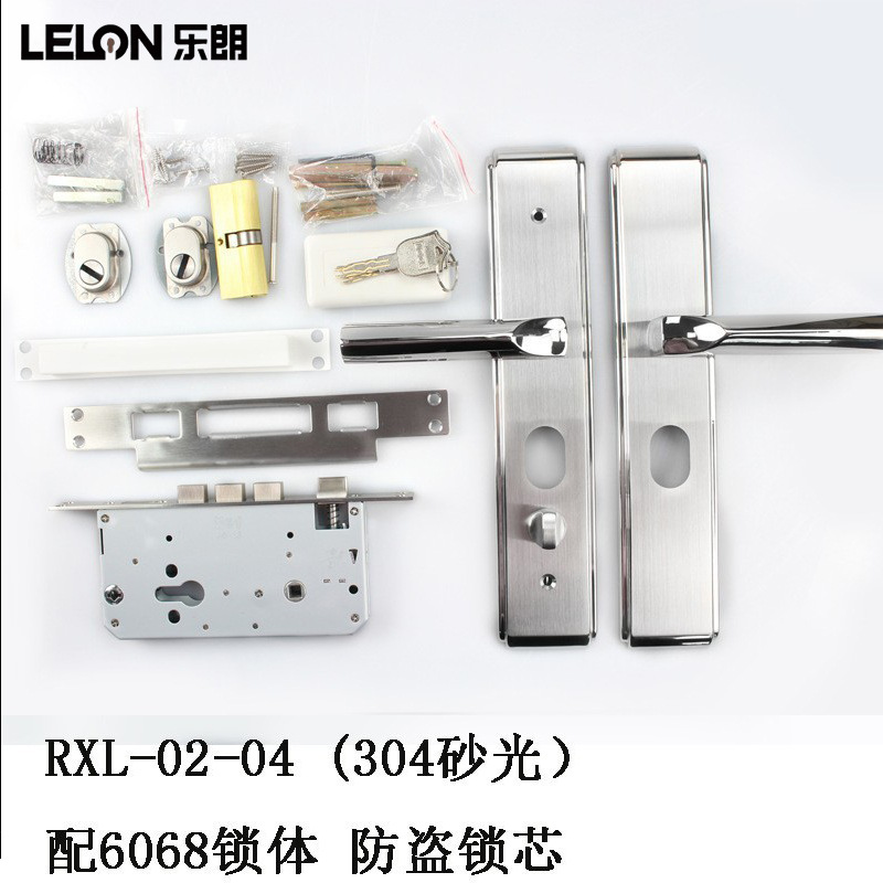 Cerradura de puerta antirrobo de acero inoxidable cerradura de mano de dibujo de doble velocidad de doble movimiento perilla de puerta antirrobo cerradura de panel de puerta